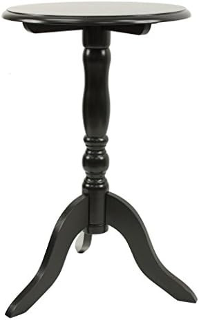 Decor Therapy Pedestal Table, 15w 15d 24h, Black | Amazon (US)