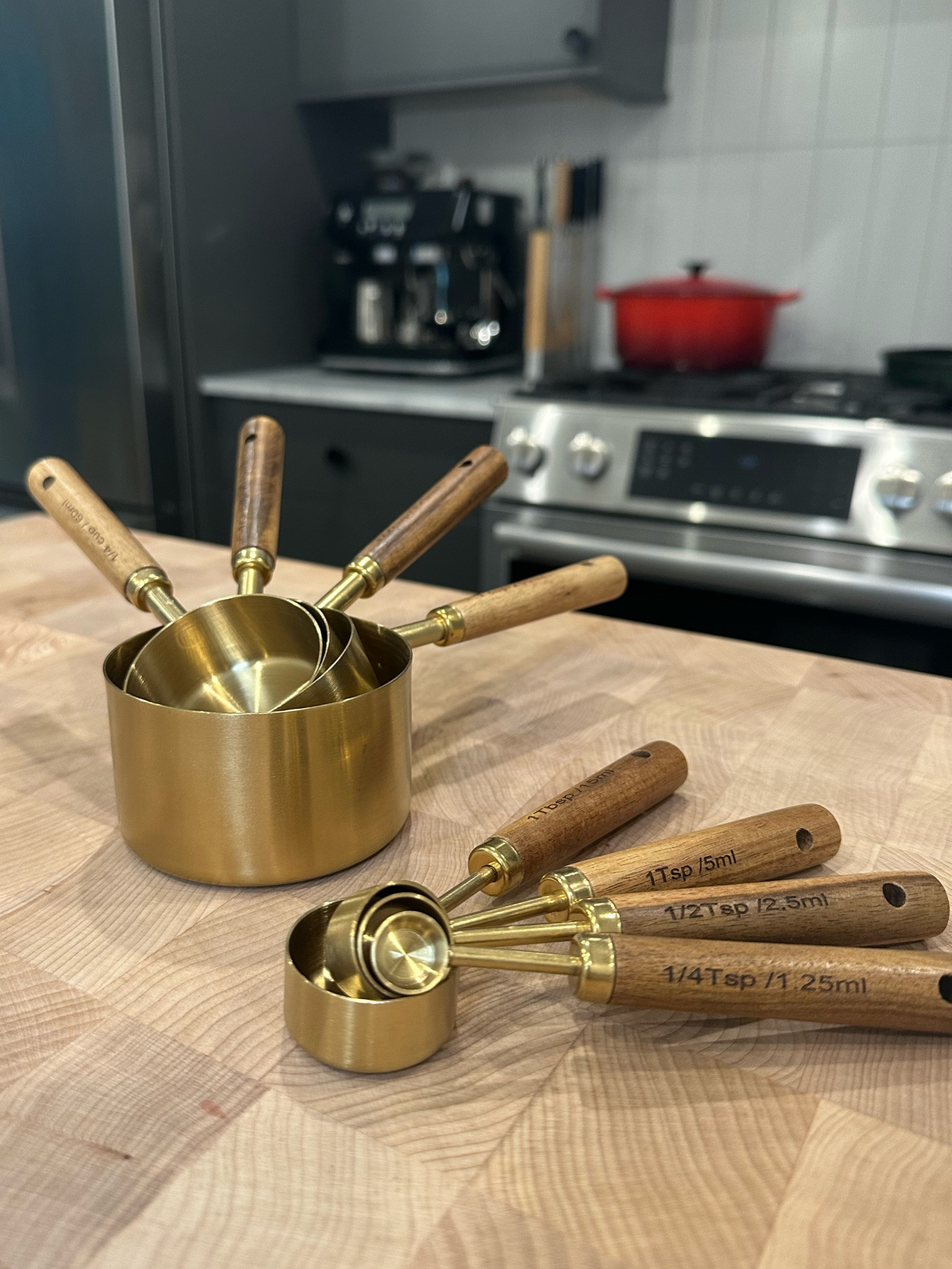 Found a cute new set of gold measuring cups and spoons to replace the plastic ones I’ve had for 8 years 🙃 These were at Amazon find!

#LTKunder50 #LTKSeasonal #LTKhome