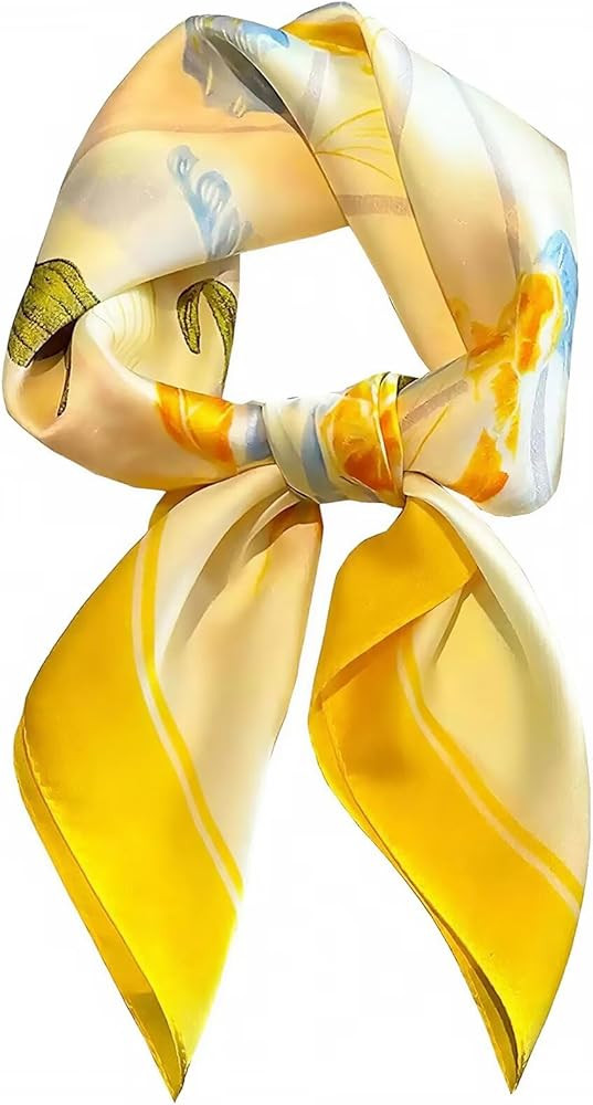 Silk Scarf for Women Neck Hair Bandanas Fashion Satin Scarf Square Handbag Purse Scarves for Wome... | Amazon (US)