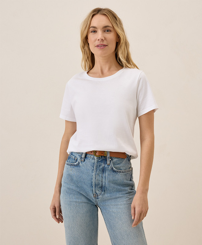Women’s Luxe Stretch Jersey Slim Tee made with Organic Cotton | Pact | Pact Apparel