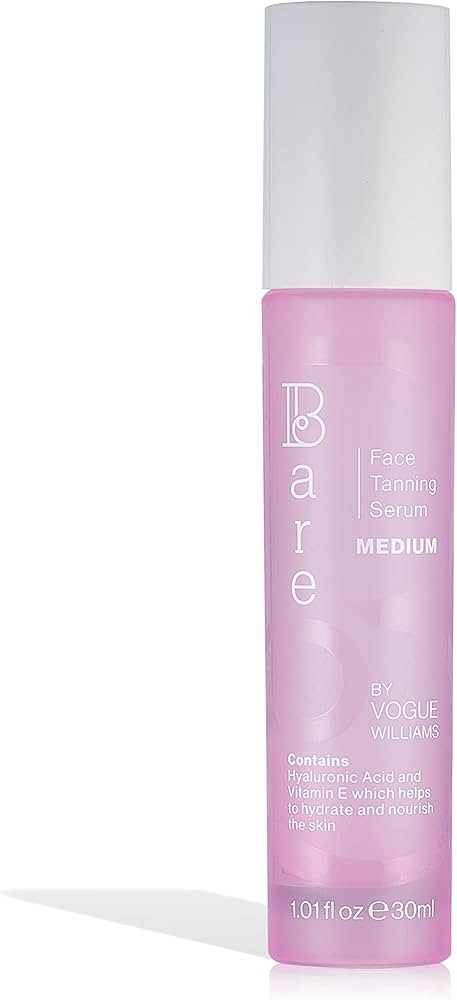 Bare by Vogue Face Medium Tanning Serum - Achieve a Natural and Sun-Kissed Glow - Radiant Glow Hy... | Amazon (UK)