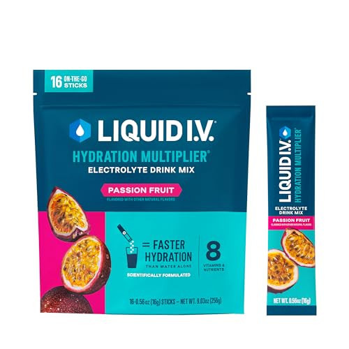 Liquid I.V.® Hydration Multiplier - Passion Fruit | Electrolyte Powder Drink Mix | 1 Pack (16 Servings) | Amazon (US)