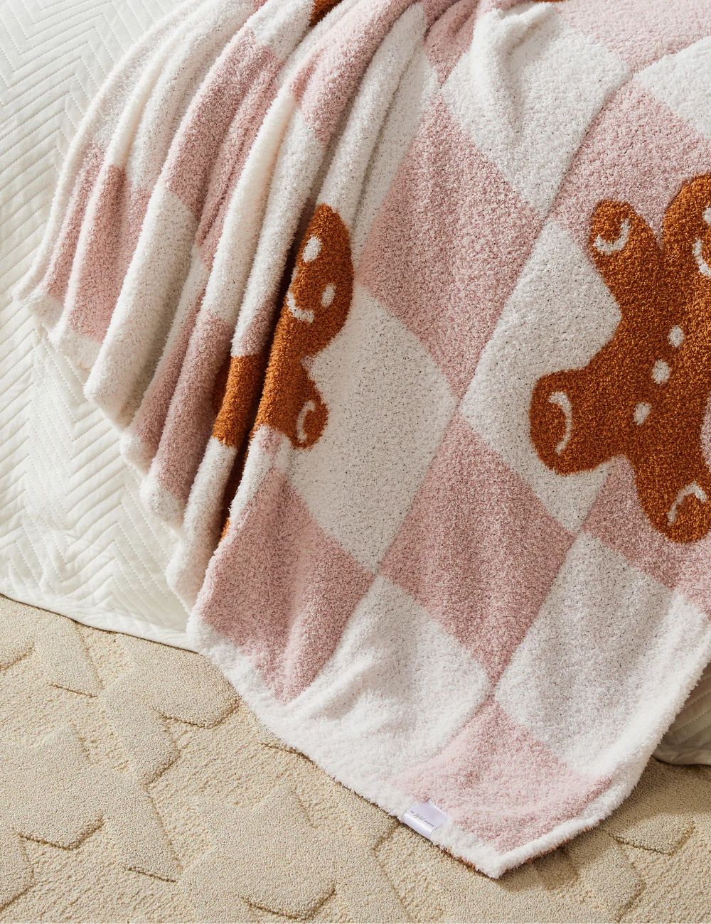 TSC x Madi Nelson: Gingerbread Checkered Buttery Blanket- Pre-Order 11-30 or sooner | The Styled Collection