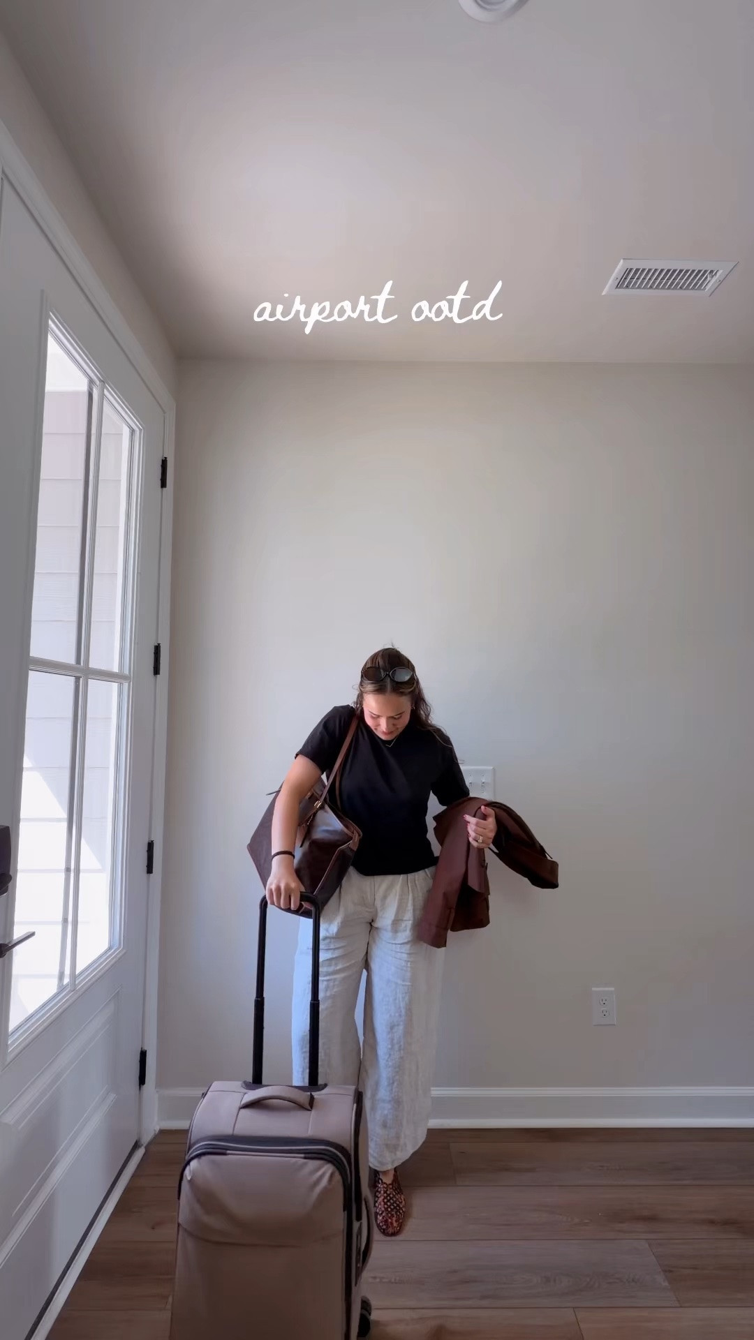 travel ootd, casual chic style, airport outfit ✈️ @abercrombie @CALPAK @Steve Madden US

#LTKootd #LTKdayinmylife #LTKTravel