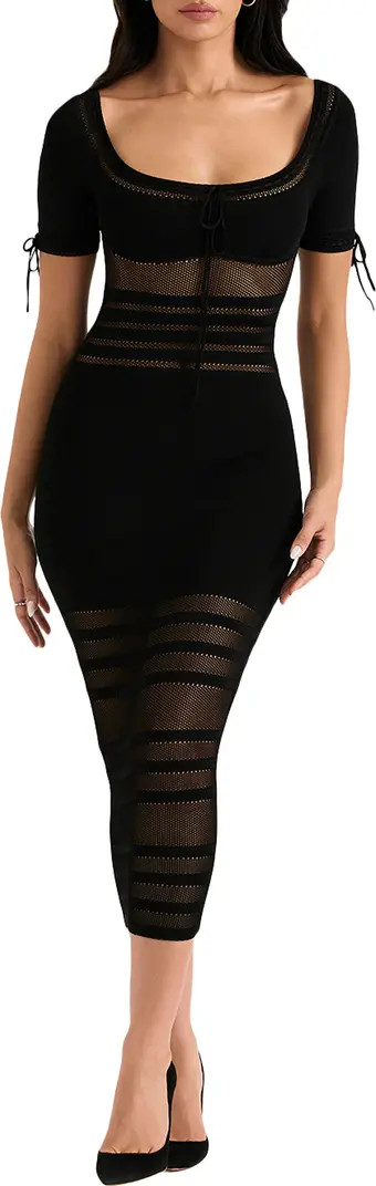 Lilla Mesh Stitch Midi Sweater Dress | Nordstrom