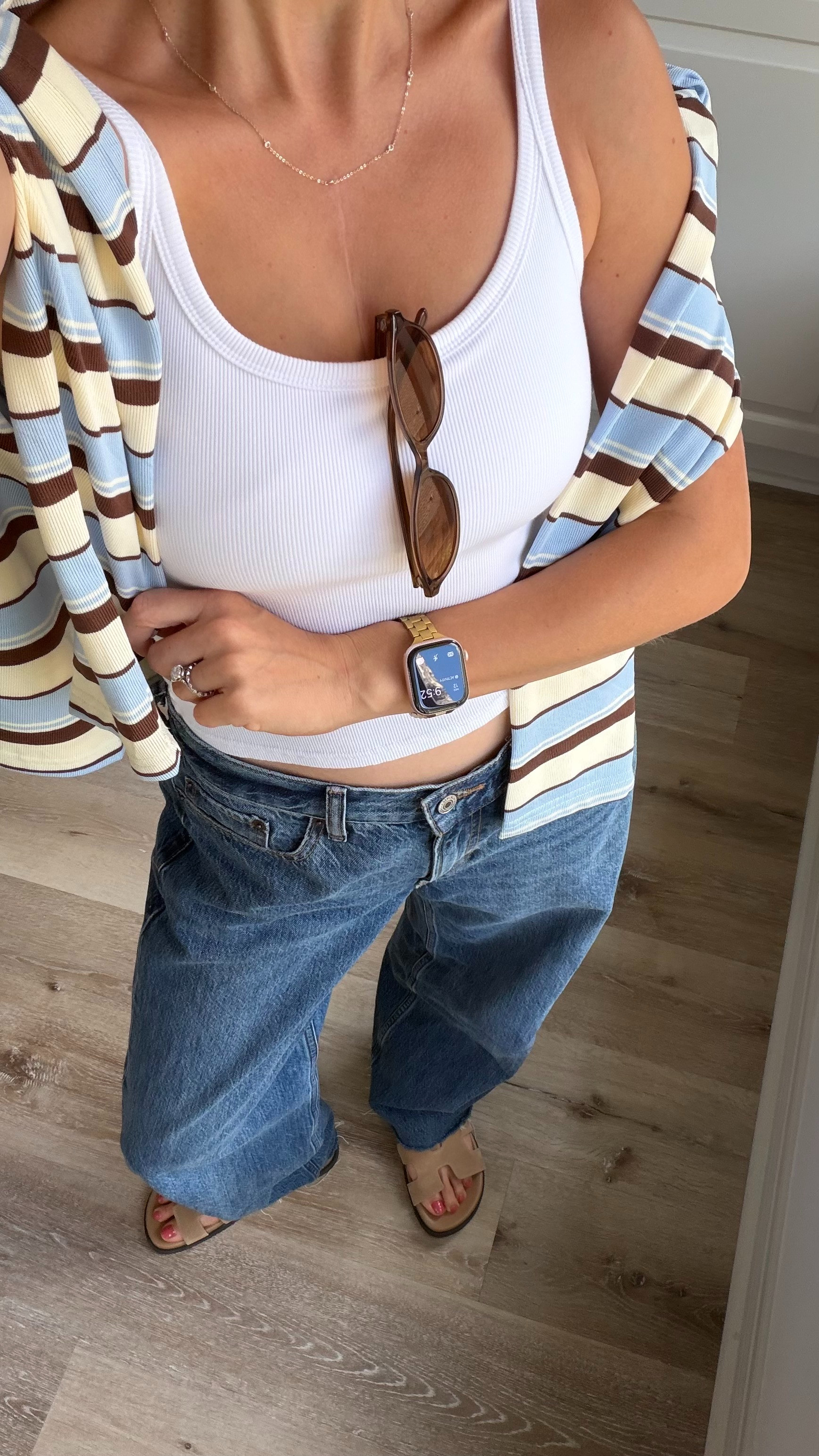 Loving this easy fall outfit! S in bra tank and S in long sleeve!  

 #LTKootd #LTKmomlife