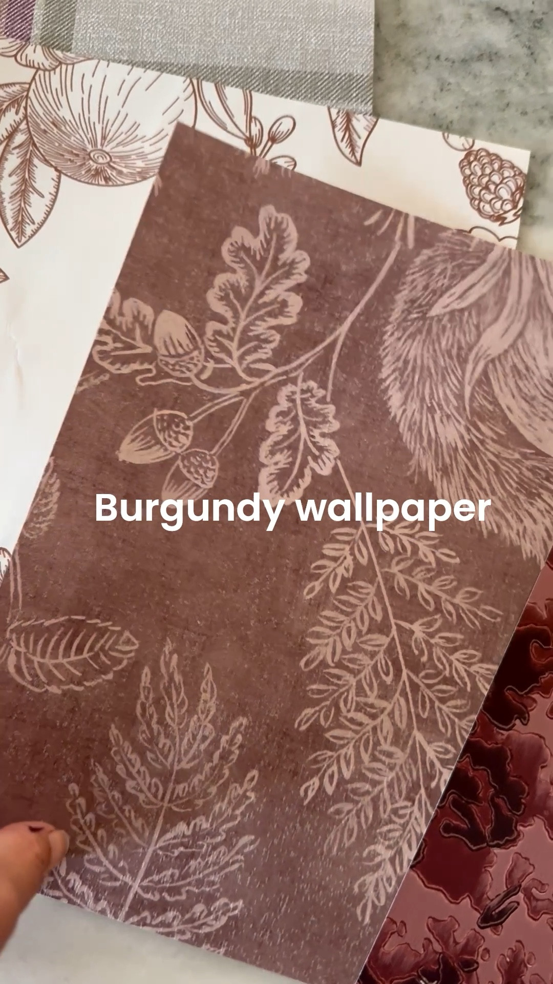 Burgundy, mauve, copper, brown - all the warm wallpaper tones are making a comeback 
