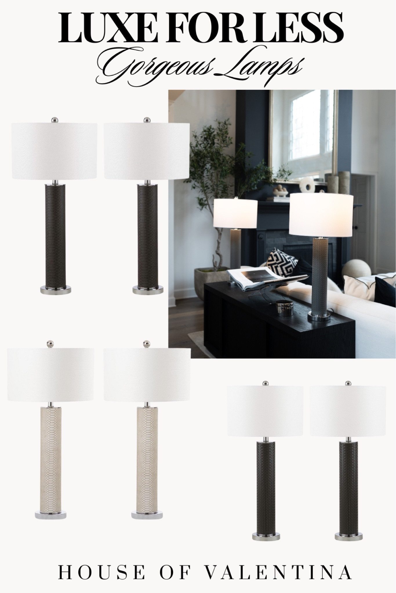 There are lamps and there are LAMPS!!!! These faux leather and faux croc lamps are absolutely gorgeous, affordable and the perfect way to add light, luxury and a bit of drama to any room! The designer version starts at $1399! These are far less expensive!!!

#LTKHome #LTKStyleTip #LTKMostLoved