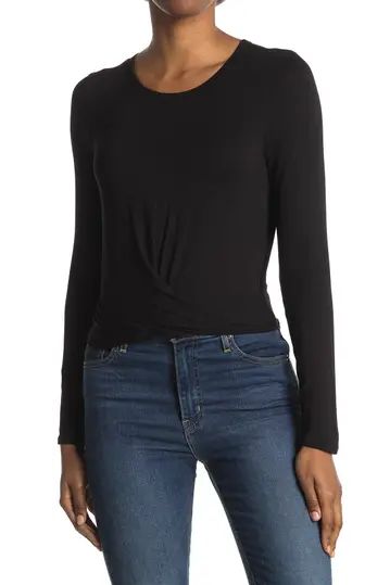 Front Twist Long Sleeve Top | Nordstrom Rack