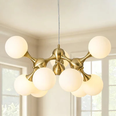 9 - Light Sputnik Glass Globe Chandeliers Pendants Light | Wayfair North America