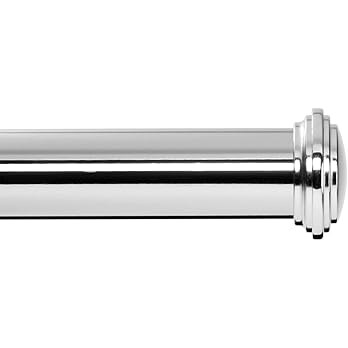 Ivilon Window Curtain Rod Decorative End Cap Design, 1 Inch Rod, 28 to 48 Inch. Chrome | Amazon (US)