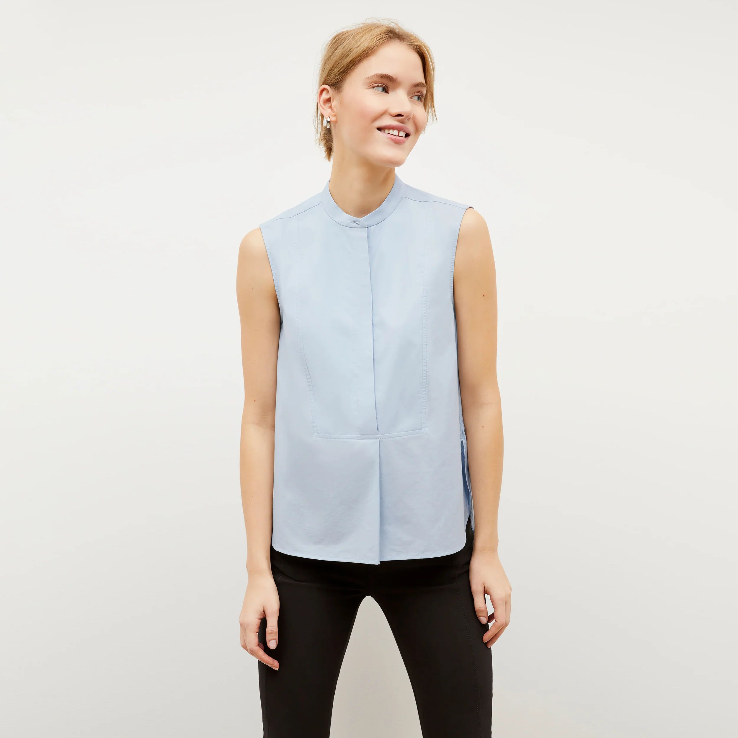 Evie Top - Poplin :: Breeze | MM LaFleur