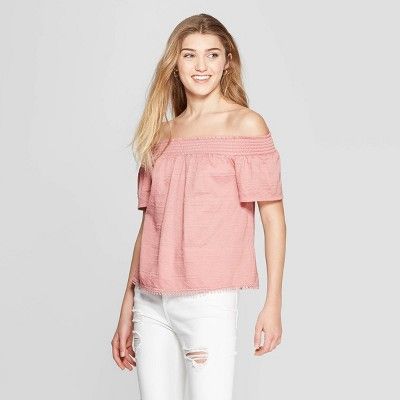 Women's Off the Shoulder Knit Top with Lace Trim - Xhilaration™ | Target