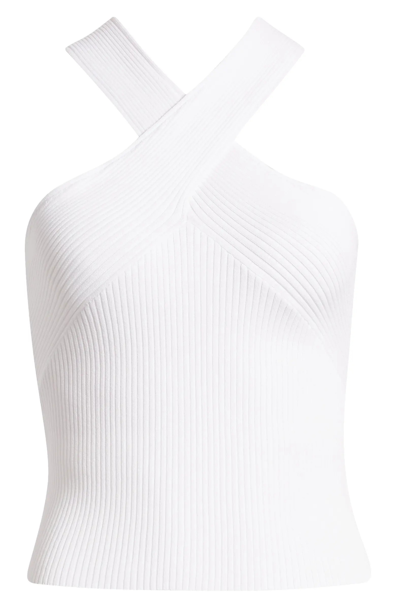 Rib Crossover Crop Halter Top | Nordstrom