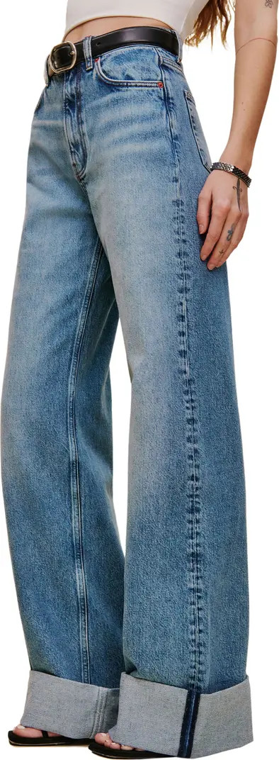 Cary Cuff High Waist Slouchy Wide Leg Jeans | Nordstrom