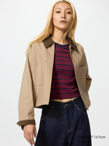 WOMEN'S ZIP UP SHORT JACKET | UNIQLO AU | Uniqlo Australia
