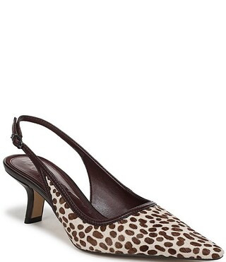 Bianka Cheetah Print Calf Hair Pointed Toe Slingback Pumps | Dillard's