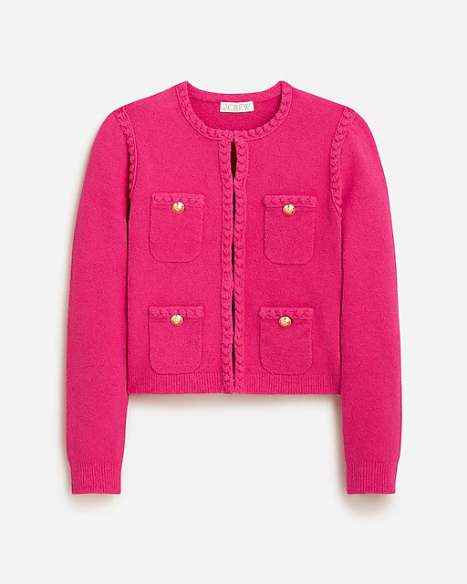 Odette sweater lady jacket in cotton-blend bouclé | J. Crew US