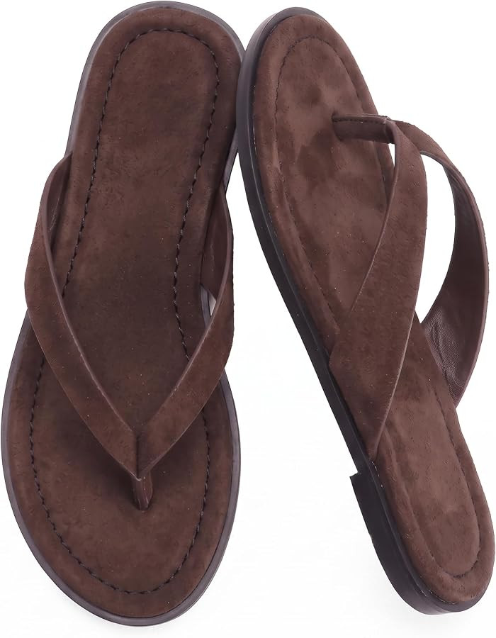 Flip Flops for Women Comfortable Slip on Open Toe Thong Sandals Casual Summer Dress Flats Sandal Shoes. | Amazon (US)