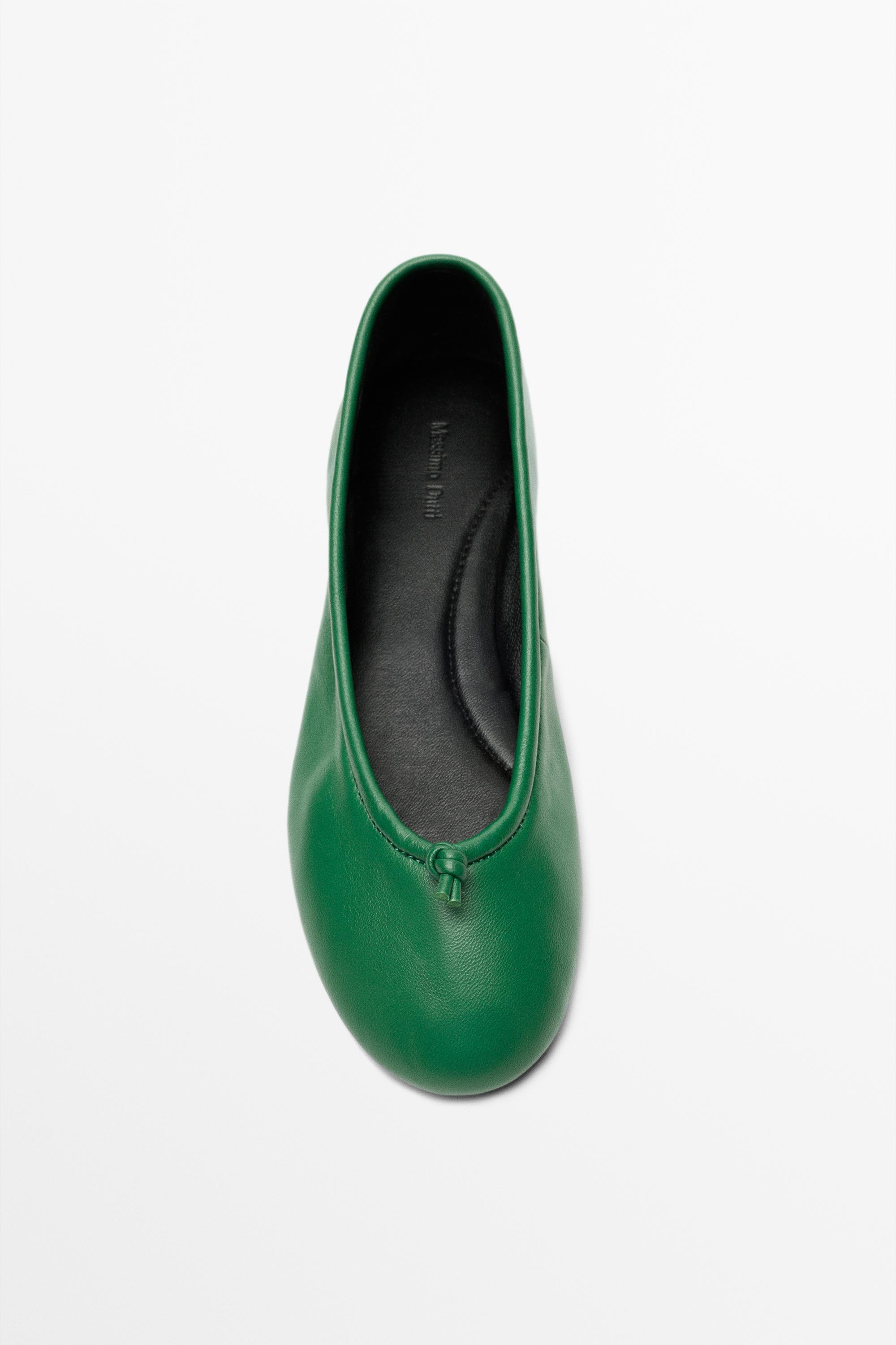 Leather knot ballet flat | Zara US