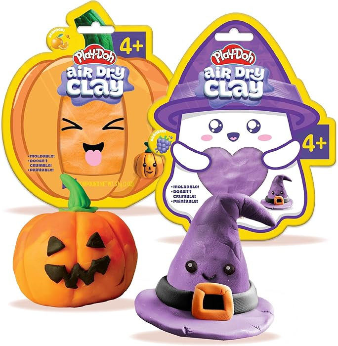 Play-Doh Scented Air Dry Clay, 2-Pack Halloween Bundle, 1 Purple Grape, 1 Orange, Goodie Bag Stuf... | Amazon (US)