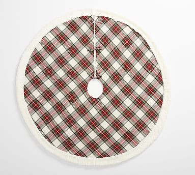 Stewart Plaid Tree Skirt | Pottery Barn (US)