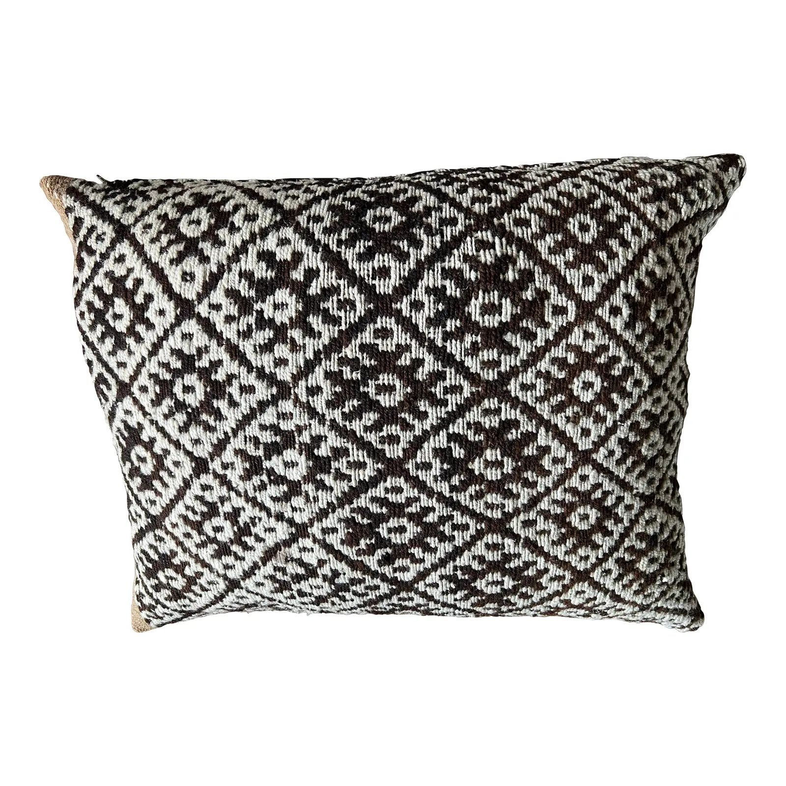 Contemporary Decorative Woven Pillow | Chairish