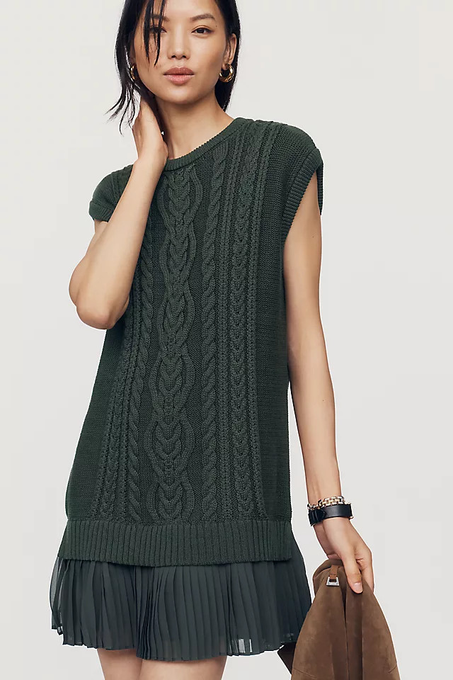 Delphine Twofer Mini Sweater Dress | Anthropologie (US)