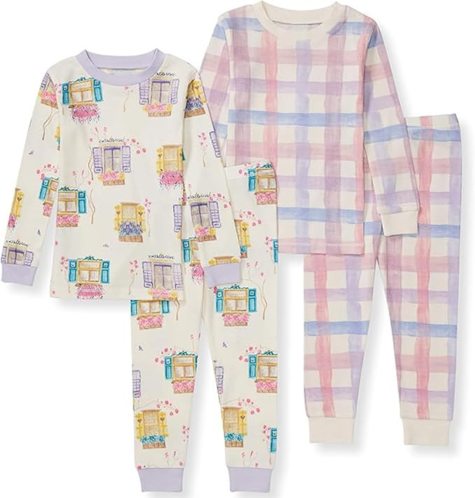 Burt's Bees Baby Baby Girls' Pajamas, Tee and Pant 2-piece Pj Set, 100% Organic Cotton | Amazon (US)