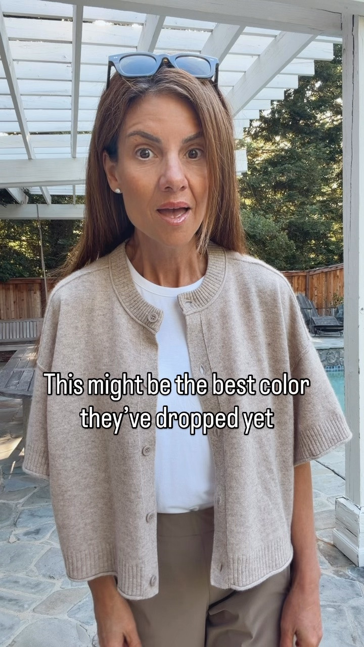 Favorite travel pants are 20% off this weekend and are available in many colors. When the sale is over, use code 15LESLIE for 15% off. Styled with one of my favorite white T-shirts because it has a high neck and isn't see-through. It is available other colors, short, sleeved, cashmere cardigan, and comfy sneakers.

#LTKOver40 #LTKSaleAlert #LTKTravel
