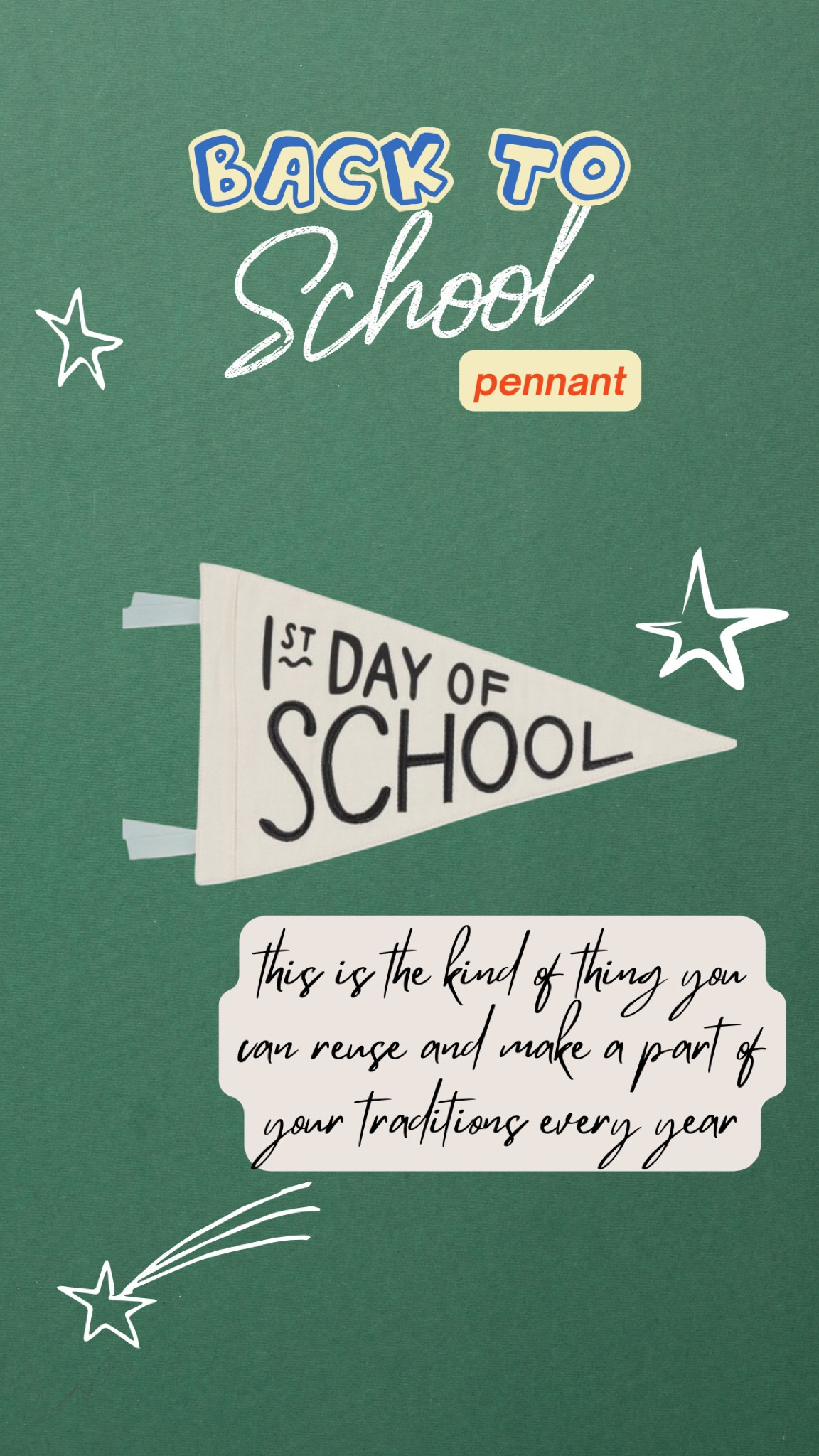 I love the idea of using this in your back to school traditions every year. 