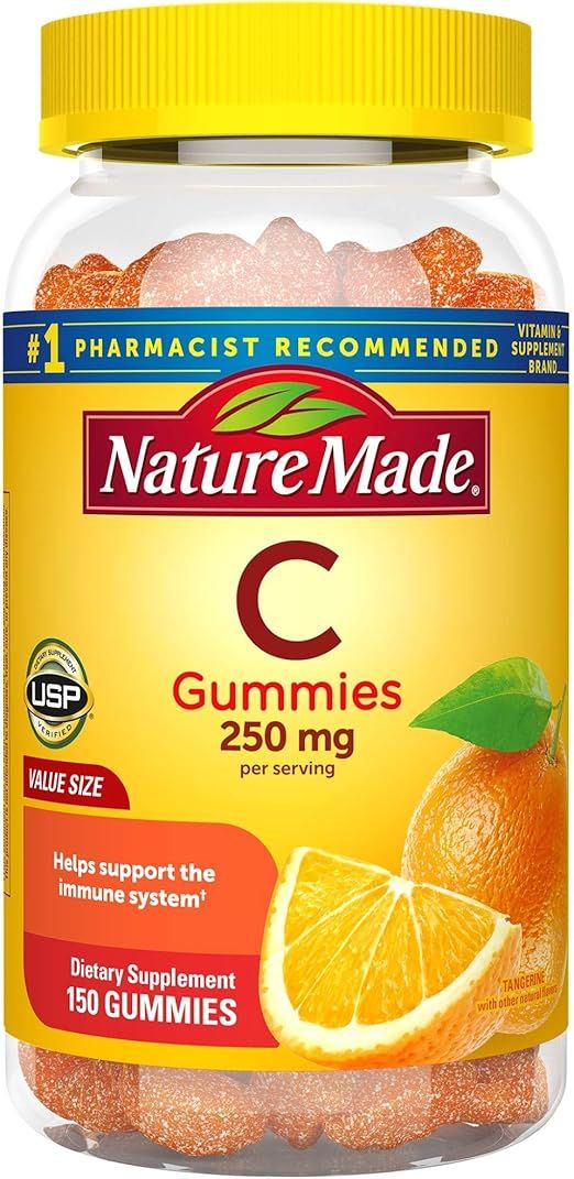 Nature Made Adult Gummies 200 CT Vitamin C Dietary Supplement, Orange | Amazon (US)