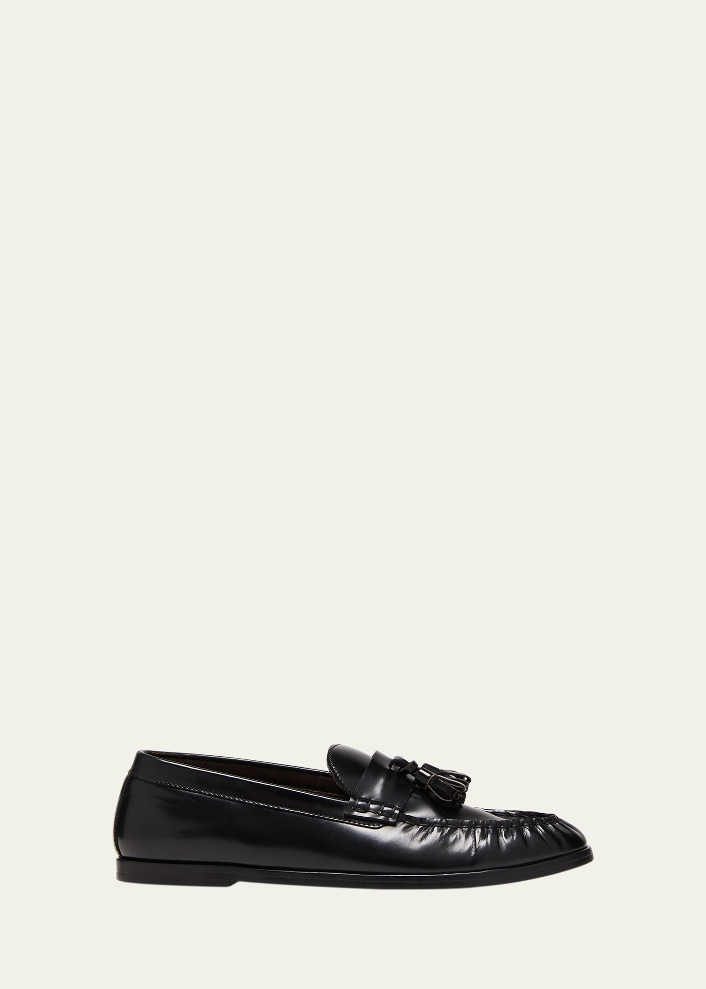 THE ROW Calfskin Tassel Boyfriend Loafers | Bergdorf Goodman