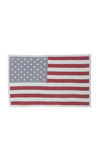 Barefoot Dreams CozyChic American Flag Blanket in Moonwater Multi from Revolve.com | Revolve Clothing (Global)