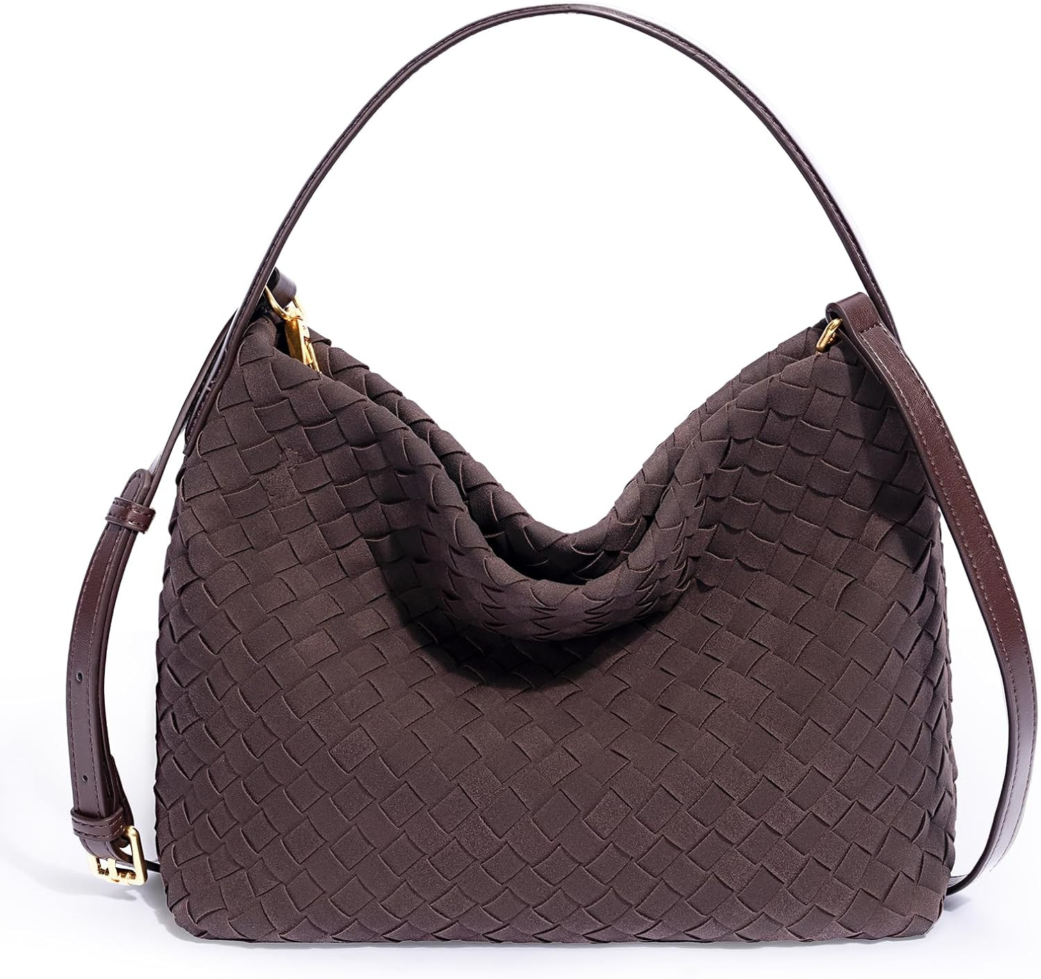 Woven Tote Bag for Women Designer Shoulder Handbag Leather Top Handle Hobo Purses | Amazon (US)