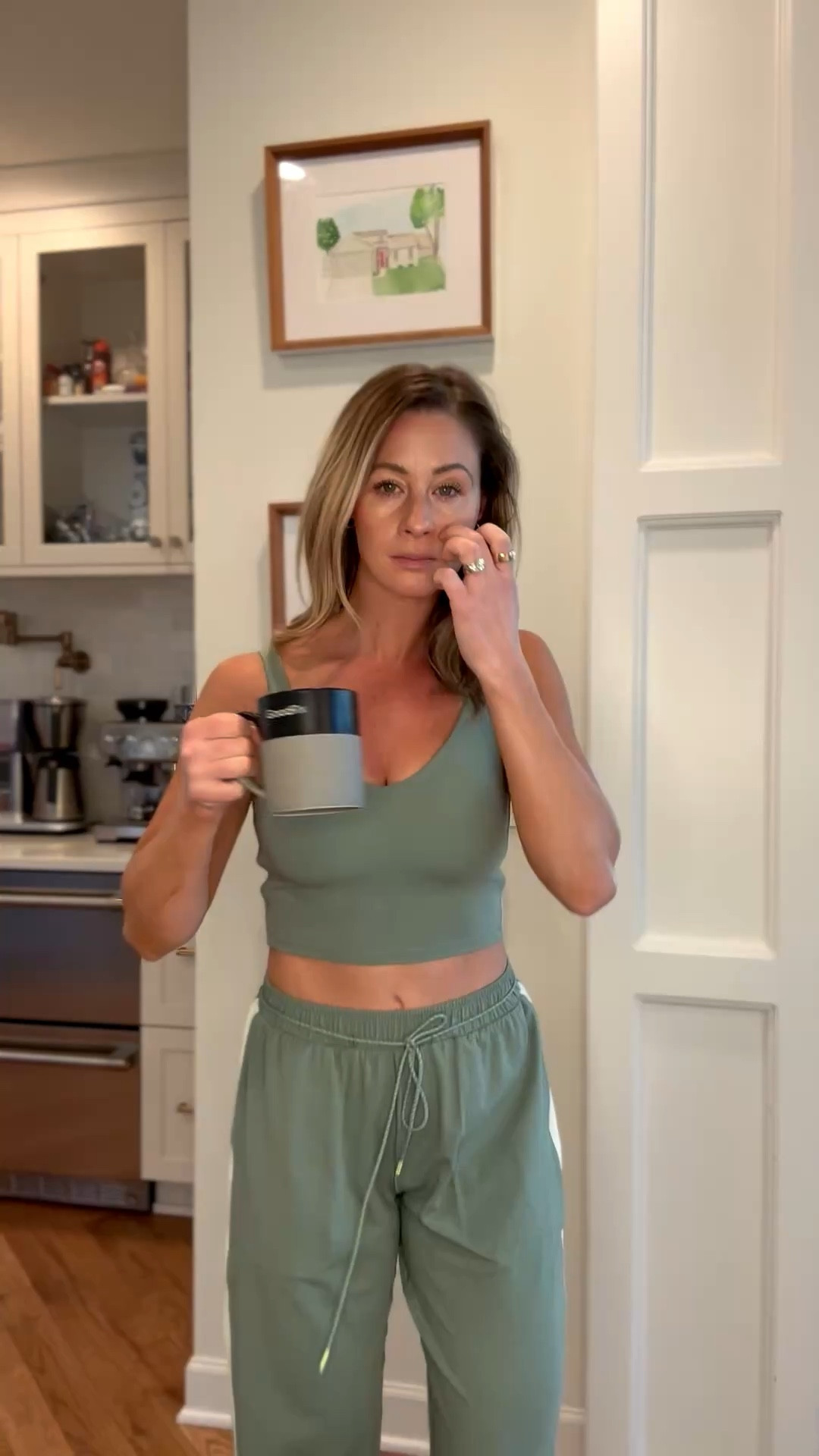 Excuse me while this new track pant set becomes my personality this spring 👏🏼🤌🏼😍 on sale! And other color options. Seriously considering getting it in navy also... sized up to a medium in the top

#LTKmomlife #LTKSaleAlert #LTKootd