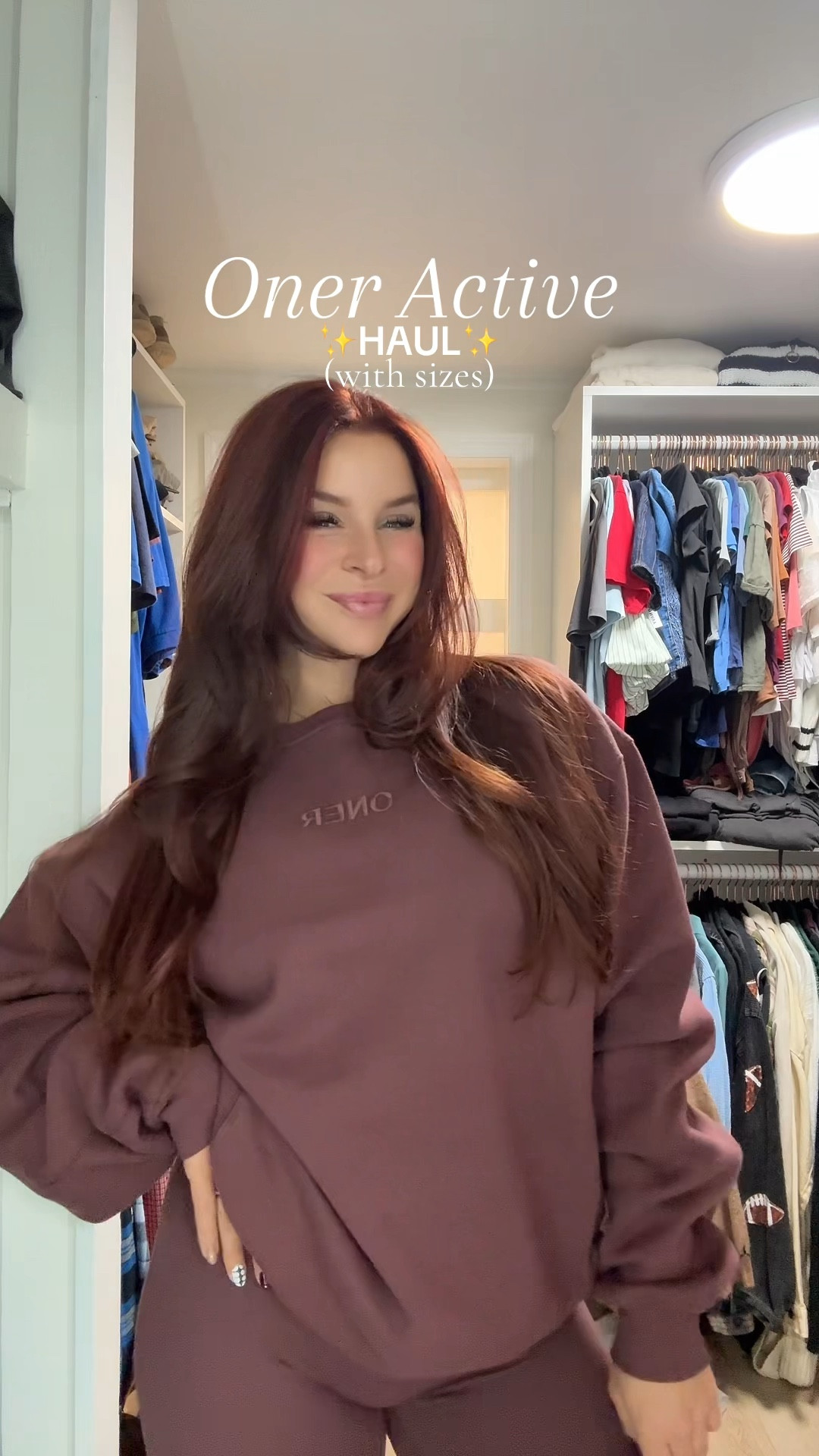 Wearing mediums in everything except for the sweatshirt I sized down to a small (it runs large!) && wearing a large bralette 

Pants I’m wearing regular length
I’m 5’7 (160 1bs) 34DD for reference 

#LTKootd #LTKActive #LTKGiftGuide