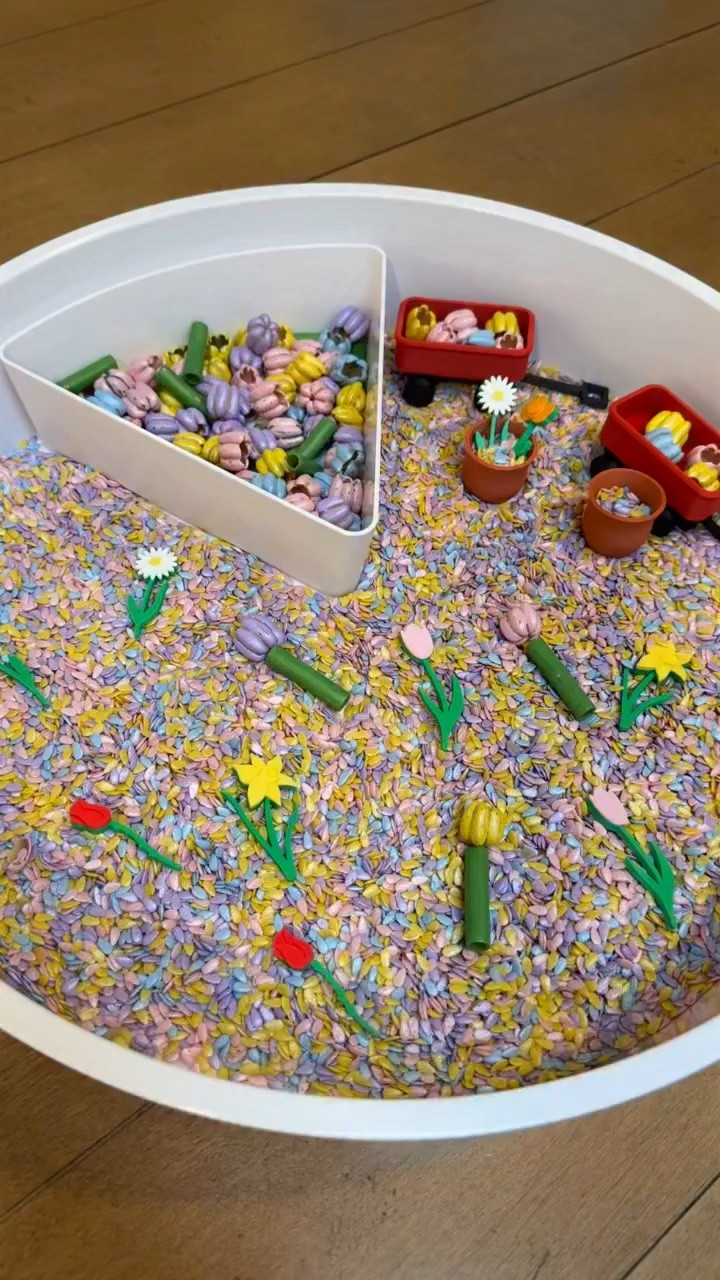 FLOWER GARDEN SENSORY BIN🌸

There’s just something about a bright, simple sensory setup 🤍
The colors, the textures, the tiny details… it all feels like a little spring garden brought to life 🌼

These are the moments I love most…slow play, imagination, and little hands exploring 🌿

Comment your favorite flower 🌸

Play tray: @inspiremyplay 
3D pieces: @cureightedco 
Fillers: @hippiehooray 

✨ Follow @kenzs.kitchennn for real toddler life, simple sensory setups, easy play ideas, and realistic mom hacks that help you keep your toddler busy, learning, and having fun without the overwhelm 🤍

#sensoryplay #sensoryplayideas #springplay #springsensorybin #playbasedlearning

flower garden sensory bin, spring sensory play, toddler activities at home, sensory bin ideas, fine motor activities toddler, pretend play setup, play based learning, easy toddler activities, preschool sensory play, spring activities for kids

#LTKKids #LTKSeasonal #LTKmomlife