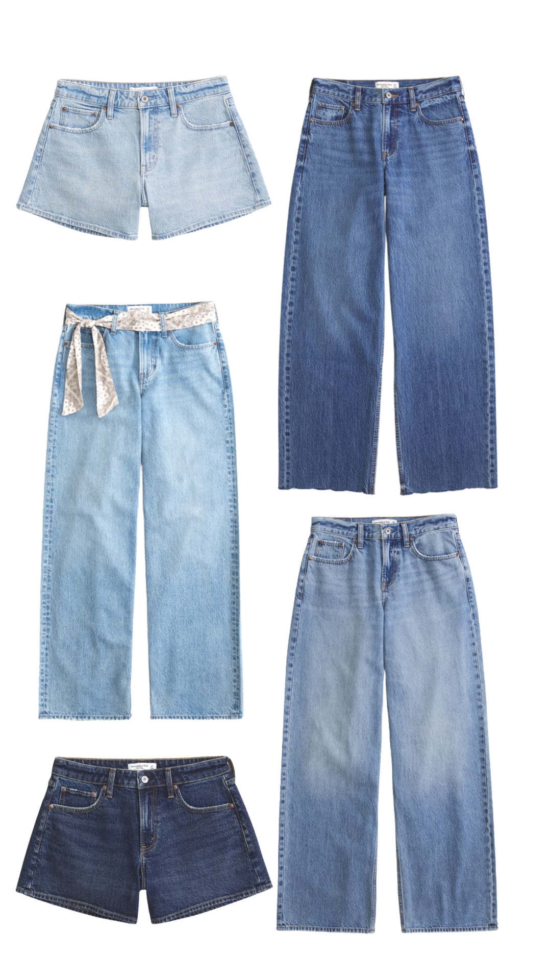 abercrombie sale! 🤍 sharing my favorite denim mid rise shorts & low rise loose jeans. 

 #LTKgrwm #LTKootd #LTKSeasonal