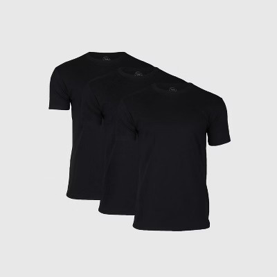 Men's All Black Short Sleeve Crew Neck 3-Pack - True Classic | Target