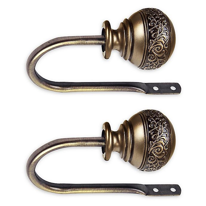 Rod Desyne Naomi Holdbacks in Antique Brass (Set of 2) | Bed Bath & Beyond