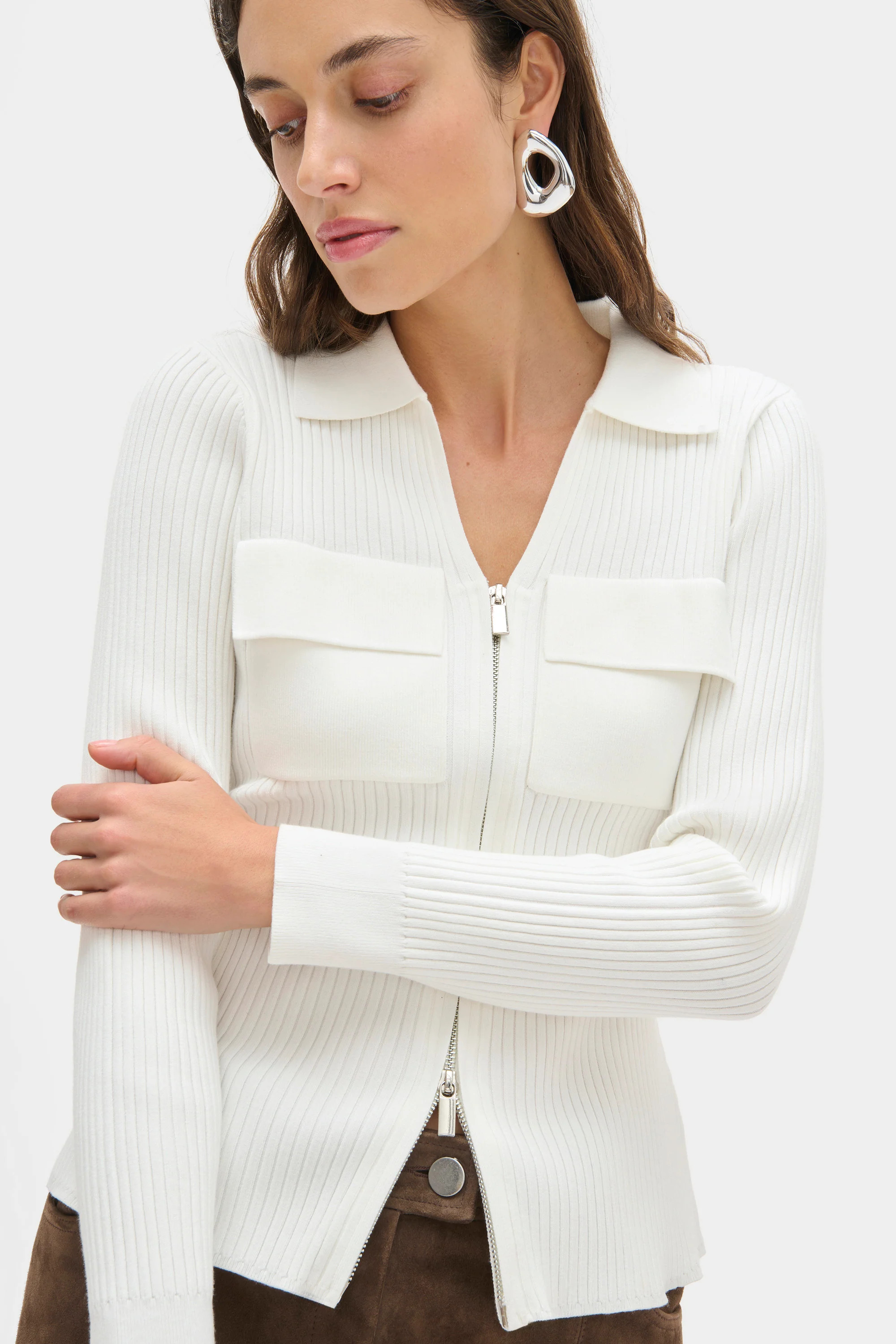ALIGNE Knitted Ribbed Top - White | Dahlia | ALIGNE USA