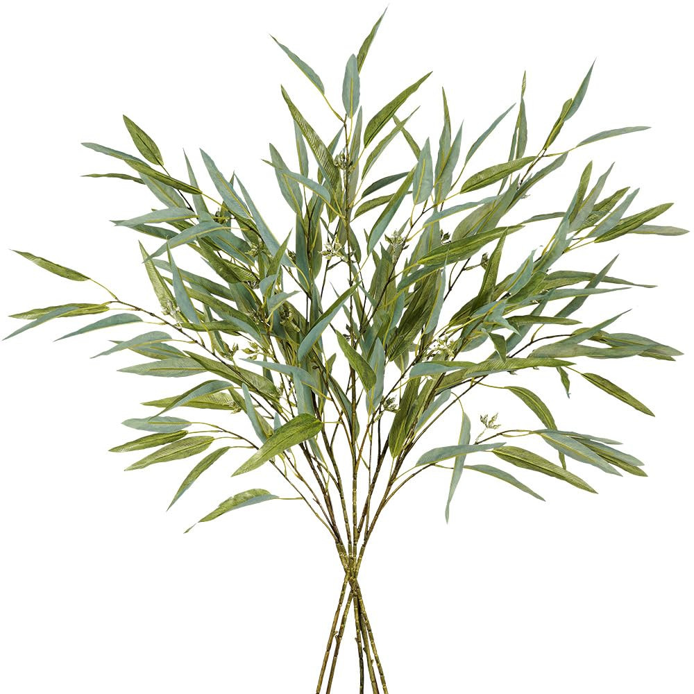 Melorca&Guilla Artificial Plants,6PCS 39" Green Eucalyptus Faux Branches for Vase,Faux Greenery S... | Amazon (US)