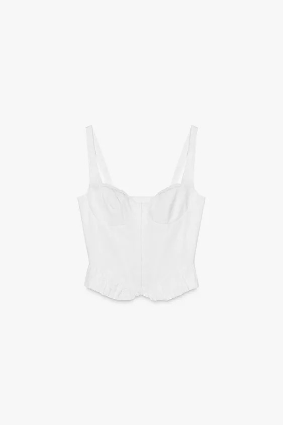 EMBROIDERED CORSET TOP | Zara US