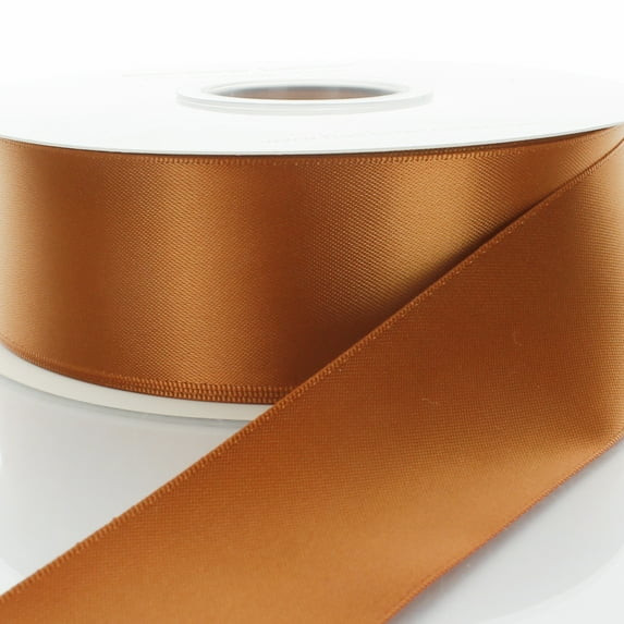 7/8" Double Faced Satin Ribbon 785 Copper 5 Yard | Walmart (US)