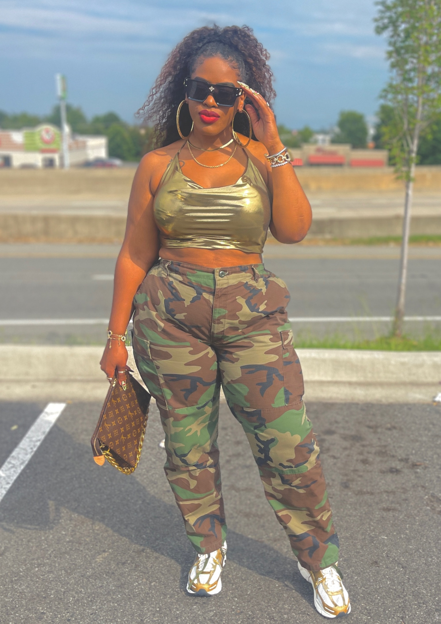 Day #2 of styling my Nike Vomeros and I freaking love this look! Y’all I absolutely am obsessed with camo, so it was only right to pair these pants with my new favorite shoes, right? 😎

My top is super old and my pants are thrifted, but as always… your girl found some items to recreate the look for the low! Oh yeah, I linked the nails too! 💅🏾☺️

#LTKMidsize #LTKBacktoSchool #LTKShoeCrush
