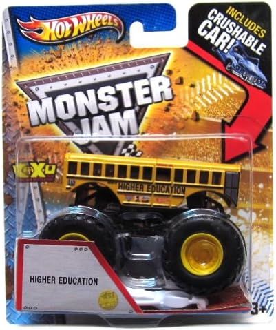 Hot Wheels 2013 Release Higher Education School Bus Monster JAM with Crushable CAR, Higher Educat... | Amazon (US)