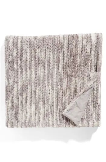 Nordstrom Cozy Plush Faux Fur Blanket, Size King - Grey | Nordstrom
