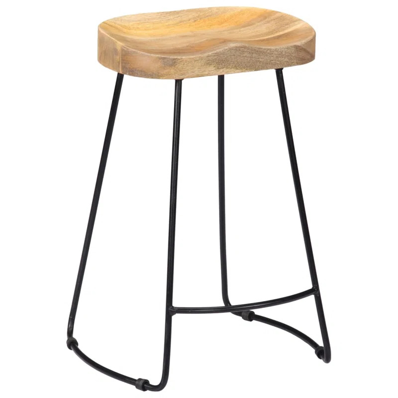 Mooreland Solid Wood 24.41" Counter Stool (Set of 2) | Wayfair North America