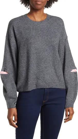 1.STATE Elbow Cut-Out Puff Sleeve Sweater | Nordstromrack | Nordstrom Rack